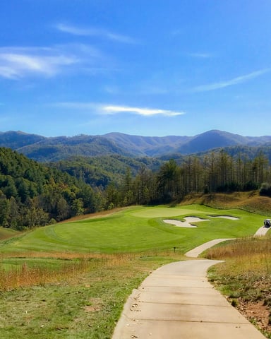 beautiful golf course in a mountain setting